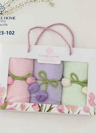 Набор полотенец 26*50 арт.517-23 3шт/уп тм colorfulhome