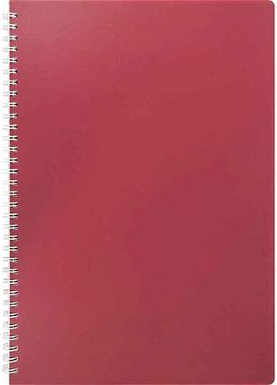 Зошит на пружині арк.80 а4 classic кліт. червоний, пласт.обкл. bm.2446-005i тм buromax