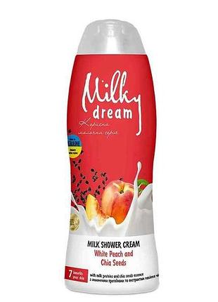 Крем-гель для душа 500мл белый персик и семян чиа тм milky dream