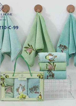 Набір рушників 25*50 3шт арт.510-210 тм colorfulhome