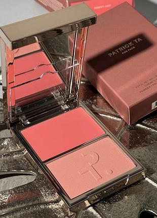 Палетка румʼян patrick ta major double-take creme & powder blush duo (soft launch) 10 g