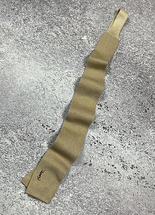 Винтажный вязаный галстук yves saint laurent (ysl) оригинал италия