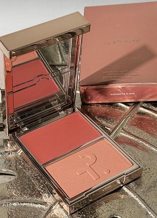 Палетка румʼян patrick ta major double-take creme & powder blush duo (she's blushing) 10 g