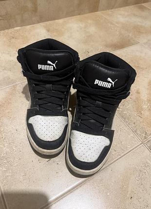Кросівки puma високі чорно-білі