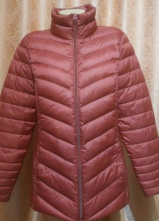 Ультралегкий пуховик. the outwear. c&a
цвет малиновый.  р. 40 / 38/.