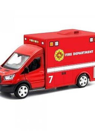 Машинка uni-fortune rmz city ford transit fire пожарная машина 1:43 (554052(f))