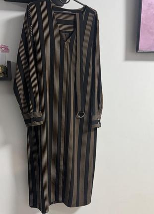 Стильна сукня-сорошка міді в смужку (xl / 42-44)