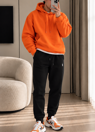 Спортивні штани чоловічі polo ralph lauren чорні утеплені розмір l