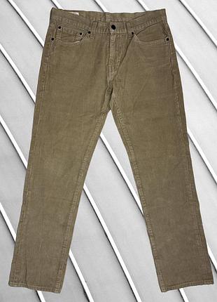 Мужские брюки levi's 511 w33 l32 us eu48 ua48 коричневые вельветовые прямые брюки песочного цвета хлопковые брюки вельветовые джинсы