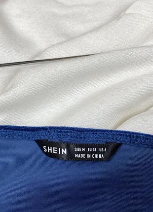Боді жіноче shein синє велюрове 4