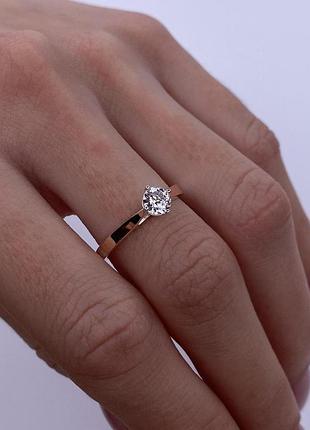 Серебряное кольцо 925 пробы с фианитами, белый цвет вставки, размер 15.5 22, 22