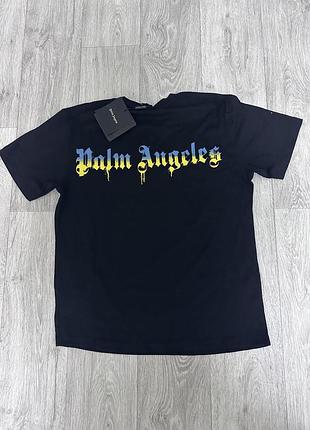 Футболка чоловіча palm angels чорна з принтом