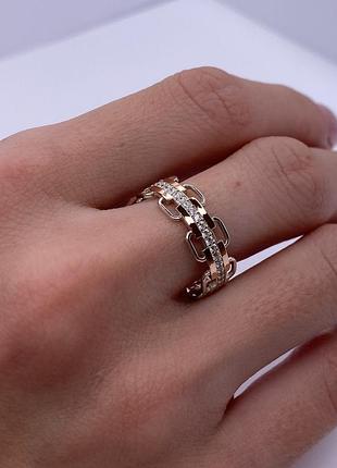 Серебряное кольцо 925 пробы с фианитами, белый цвет вставки, размер 19.5 22, 22