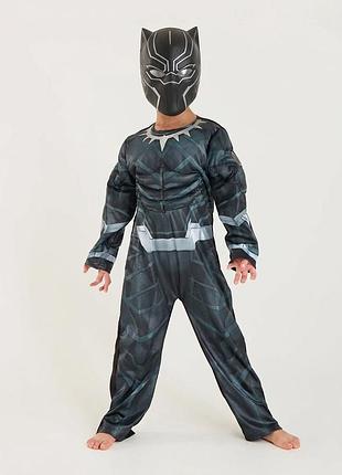 Дитячий карнавальний маскарадний костюм чорна пантера black panther aangers marvel halloween халавін новорічний tu 9-10 років