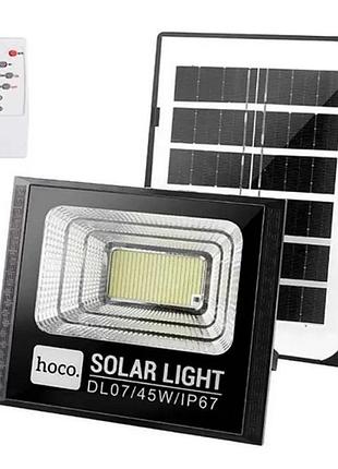 Прожектор вуличний 45w hoco dl07 plus із сонячною панеллю та пультом