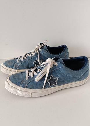 Р 11 / 44-45 / 29,5 см удобные синие джинсовые кеды кроссовки мокасины converse