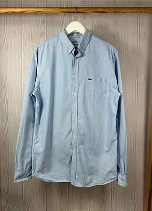 Lacoste regular fit красива базова сорочка з гарним дизайном розмір м