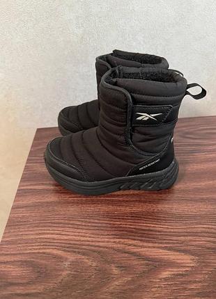 Чоботи дитячі reebok зимові чорні на липучці