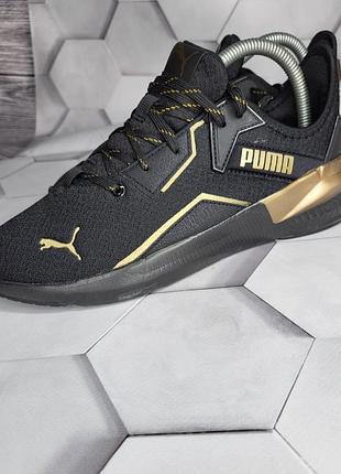 Кроссовки женские puma черные с золотистым