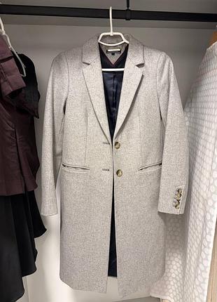 Жіноче пальто tommy hilfiger однобортне вовняне сіре