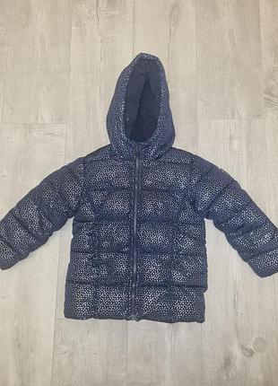 Куртка для дівчинки petit bateau зимова синя 4/106