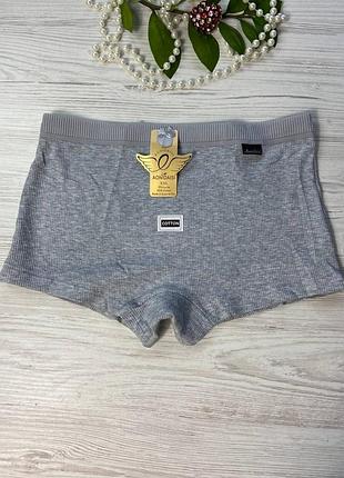 Трусики шортики женские из хлопка в рубчик от бренда aonidasi арт. 5245🎀