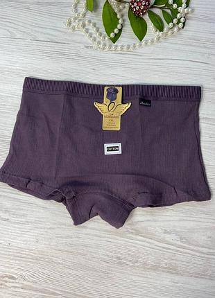 Трусики шортики женские из хлопка в рубчик от бренда aonidasi арт. 5245🎀
