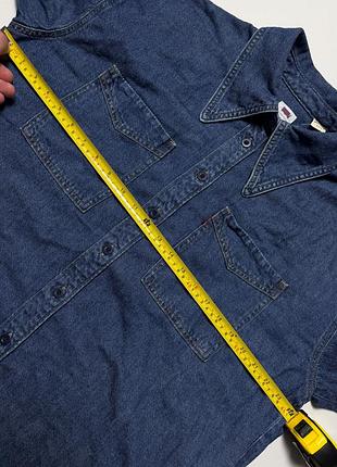 Джинсовая рубашка levi's синяя винтажный стиль 90s y2k размер s