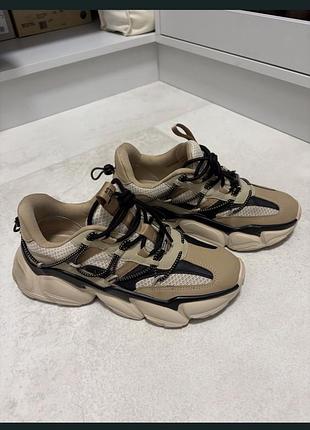 Кросівки жіночі steve madden бежево-чорні, розмір 37