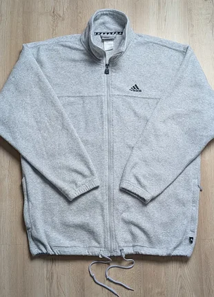 Флисовая кофта adidas винтаж 90-х, серая, m (gb 38/40)