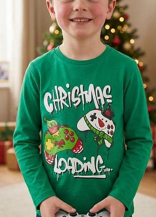 Детский новогодний лонгслив «christmas loading» 2