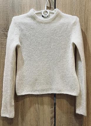 Пухнастий светр павутинка massimo dutti з альпаки (made in italy)