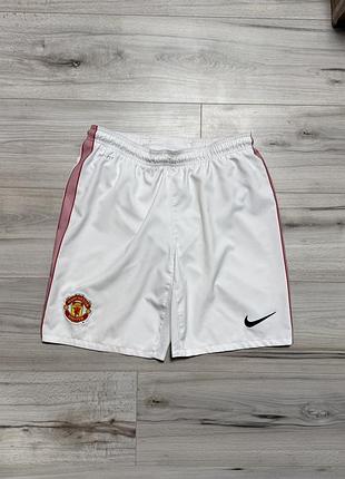 Вінтажні футбольні ігрові шорти найк манчестер юнайтед nike manchester united 2012/2013 home shorts, m, оригінал