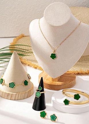 Набор зеленый 5 украшений клевера, 2091055
