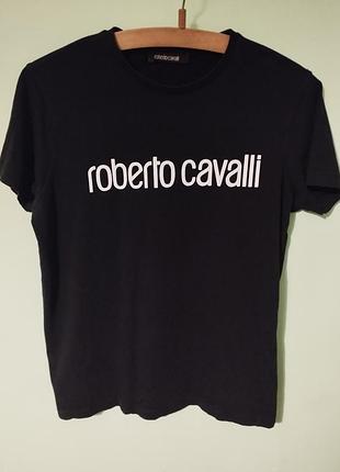 Футболка чоловіча roberto cavalli чорна розмір l