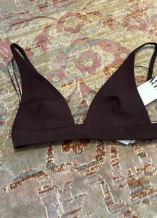 Жіночий бюстгальтер zara трикутної форми, коричневий