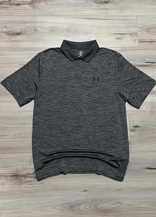 Спортивная футболка поло андер армор under armour playoff 3.0 leather polo, факт xl, оригинал