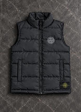 Жилет, жилетка чорна stone island!!