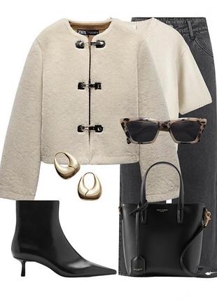 Трендова куртка/пальто zara в стилі old money з нової колекції.