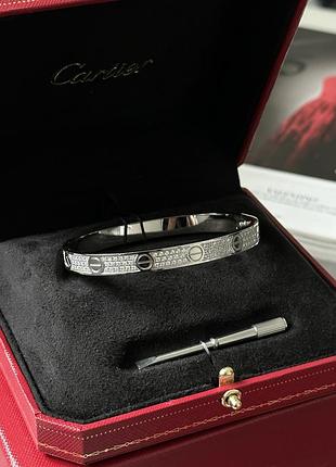 Браслет love 3 diamond 18k white gold bracelet