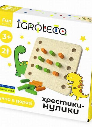 Настольная игра «крестики-нолики» igroteco 900576, деревянная, 11х11 см