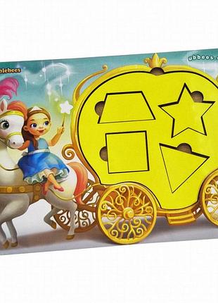 Деревянная развивающая игра «фея и карета» танграм, 26 карточек, ubumblebees