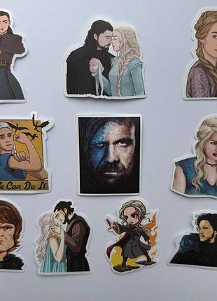 Набор наклеек стикерпак по сериалу игра престолов game of thrones – дейенерис, джон сноу, арья старк, тирион ланнистер