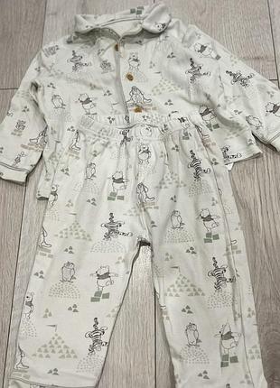 Піжама унісекс disney baby at george вінні пух, біла, 12-18 міс (80-86 см)