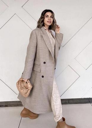 Пальто из шерсти zara