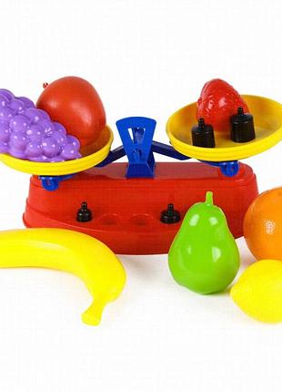 Игровой набор «фрукты с весами» технок 6023txk, 7 фигурок, пластиковый