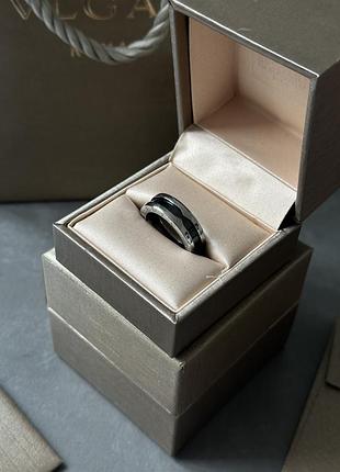 Каблучка bvlgari b.zero1 two-band ring 18k rose gold/black ceramic