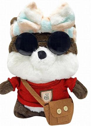 Мягкая игрушка собачка bambi k0201 brown, 30 см, с одеждой