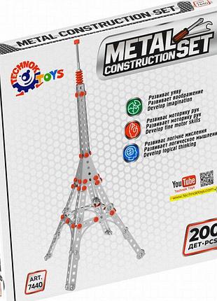 Металлический конструктор эйфелева башня технок 7440txk, 200 деталей