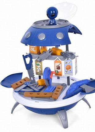 Дитячий ігровий стіл з інструментами bambi ufo 25767, 52 предмети, синій